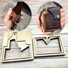 Astuccio porta carte pelle artigianale taglio fustella portafoglio borsello legno stampo fustella