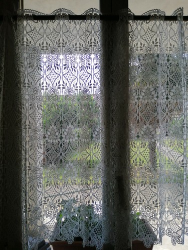 Tendina vetro macramè - vetro,