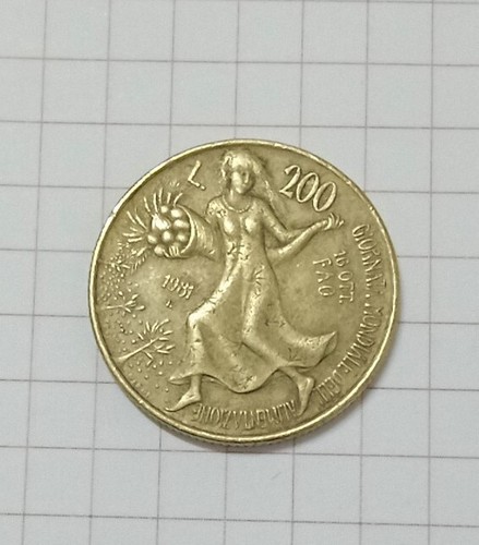 Moneta 200 lire ottobre - 16,