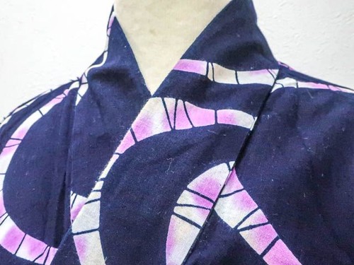 Kimono giapponese yukata - yukata, navy