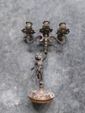 PORTA CANDELA ALTO  CON PUTTO