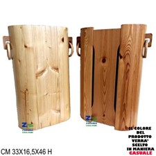 PORTAOMBRELLI PORTAOMBRELLO RUSTICO OVALE IN LEGNO CM 33X16,5X46 H