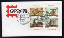 FILIPPINE 1978 CAPEX Esposizione Francobolli Toronto Canada Cenerentola Blocco su Copertina