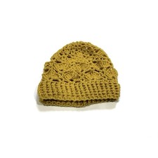 Mariposa’s Beanie Crochet Adult Winter Beanie Hat Mustard Yellow  Hand crocheted