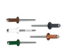 RIVETTI A STRAPPO COLORATI VERNICIATI IN ALLUMINIO D.3mm 4mm 4,8mm VARI COLORI