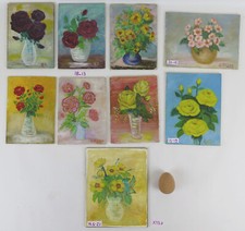 9 PICCOLI DIPINTI AD OLIO SU