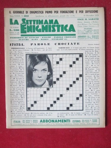 Settimana enigmistica 2021 - settimana,