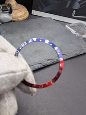 Blue-Red Bezel Insert Compatible with Rolex GMT-Master II – “Pepsi” Style, Silve