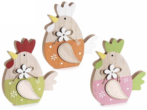 Gallina decorativa legno - decorativa, in