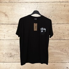 T-shirt nera Stussy- Grafica