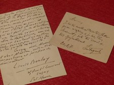 Lettera Autografo Louis Boulay E Risposta D 'em Isola Faguet Scrittore Ca 1907