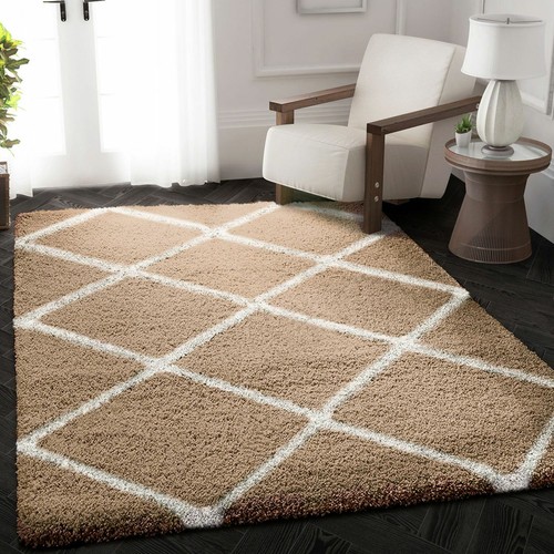 Shaggy tappeto rombo design - tappeto,
