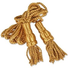 Corda di seta dorata per