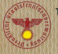 PRESTITO DI GUERRA GERMANICO *  ALTO VALORE STORICO * IL SIMBOLO DI UN'EPOCA  D5