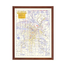 Vecchia mappa di Los Angeles