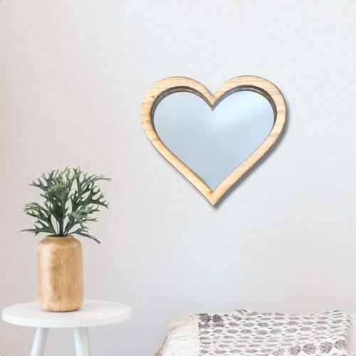 Specchio cuore con - cornice, in