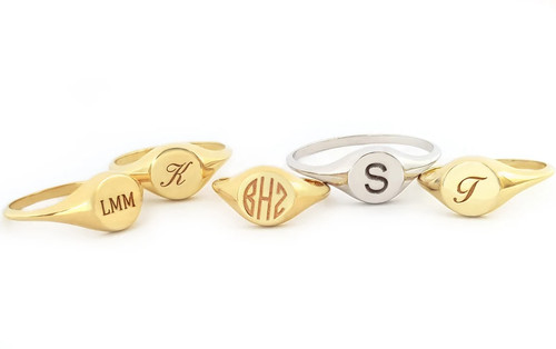 Anello monogramma oro - anello, in