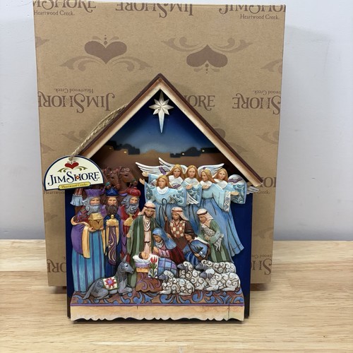 Targa presepe natale jim shore - presepe,