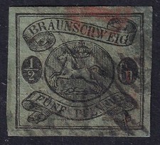 BRUNSWICK 1863 Arms 1/2sgr