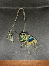 Vintage Peacock Feathers Glass