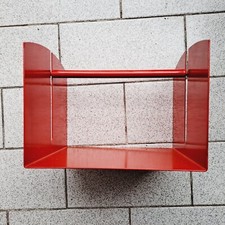 Portatovaglioli da tavola rosso in lamiera verniciata nuova.