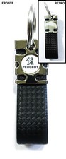 Portachiavi per Peugeot 106 107 108 205 206 207 208 2008 3008 306 307 308 Carbon