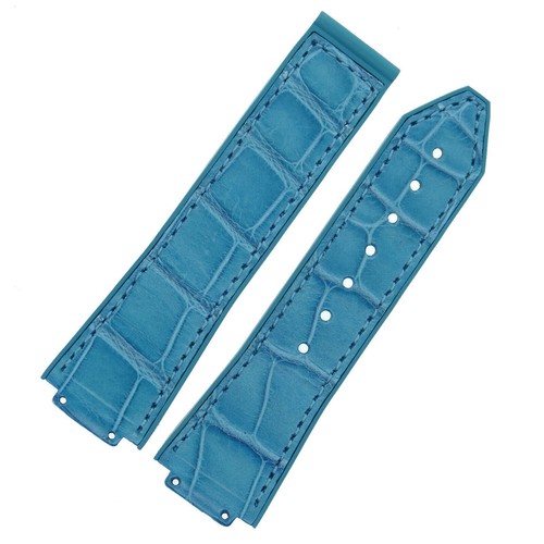Hublot blue crocodile 22mm - blue,