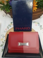 PHARD *  Portafoglio Donna ecopellebicolore rosso/rosa nuovo completo di scatola