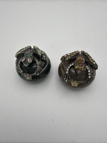 Coppia jay strongwater frog - di,