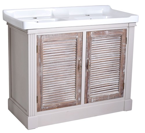 Doppio lavabo stile rustico - doppio,