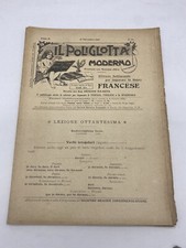 IL POLIGLOTTA MODERNO GIORNALE SETTIMANALE PER IMPARARE LINGUA FRANCESE 1906