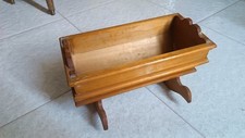 Antica culla giocattolo in legno massello ben conservata lunghezza 31 cm