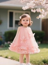 Vestito rosa bambina 3d