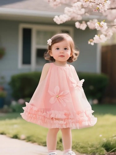 Vestito rosa bambina - , 3d
