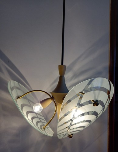 Lampadario anni vetro - lampadario,