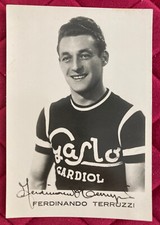 Cartolina Ferdinando TERRUZZI Ciclista Anni '40 '50 - Autografo stampato
