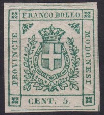 Modena 1859 centesimi verde - centesimi,
