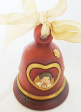 THUN CAMPANELLA ITALY ceramic red bell with guardian angel 2012 Collection bell