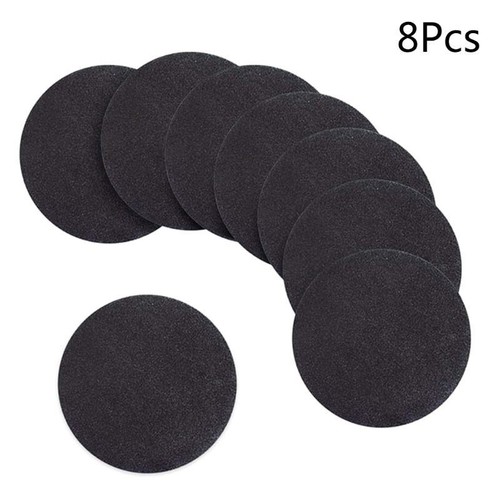 8pcs nero rotondo - 8pcs,