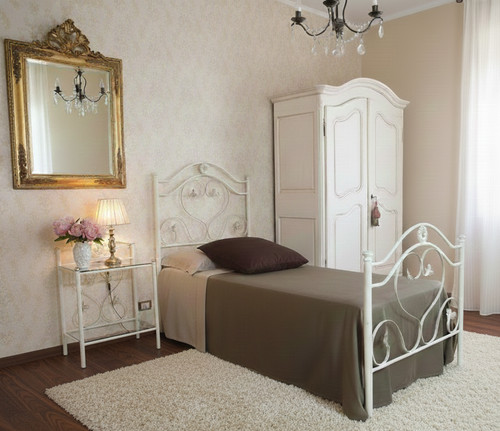 Letto singolo cuore - singolo, ferro