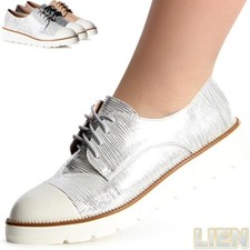 Scarpe Donna Derby Scarpe Basse Plateau Scarpe con Lacci Stivaletti Ballerine