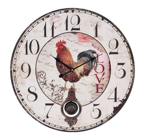 Wooden round pendulum wall - wooden,