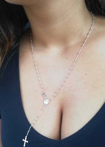 Collana rosario argento - a, in
