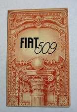 FIAT 509 brochure pubblicitaria 1926 mod. Torpedo Capriolet Spider Berlina