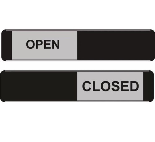 Sliding door sign open - sign,