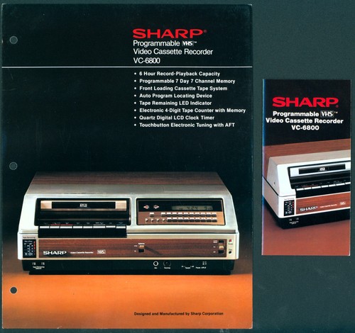 Videocamera sharp 6800 vhs - vc-6800,