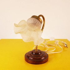 abat jour con base in legno