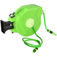 Outsunny Avvolgitubo Acqua a Parete con Riavvolgimento Automatico
