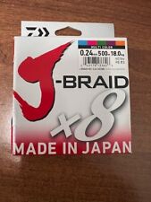 TRECCIATO PESCA 8 FILI J-BRAID X8 DAIWA 500 MT PE 3, -0,24mm-18 kg, multicolor