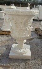 VASO CALICE POMPEANO MEDICEO DA ESTERNO PER GIARDINO IN CEMENTO MARMO E PIETRA